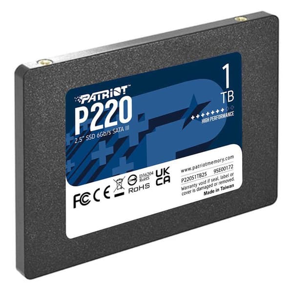 Patriot Ssd Hårddisk P220s1tb25 1tb Durchsichtig