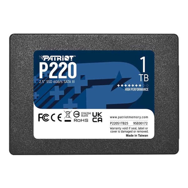 Patriot Ssd Hårddisk P220s1tb25 1tb Durchsichtig