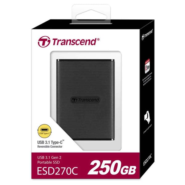Transcend Ulkoinen Ssd-kiintolevy Esd270 250gb Usb-c Usb 3.1 Gen 2