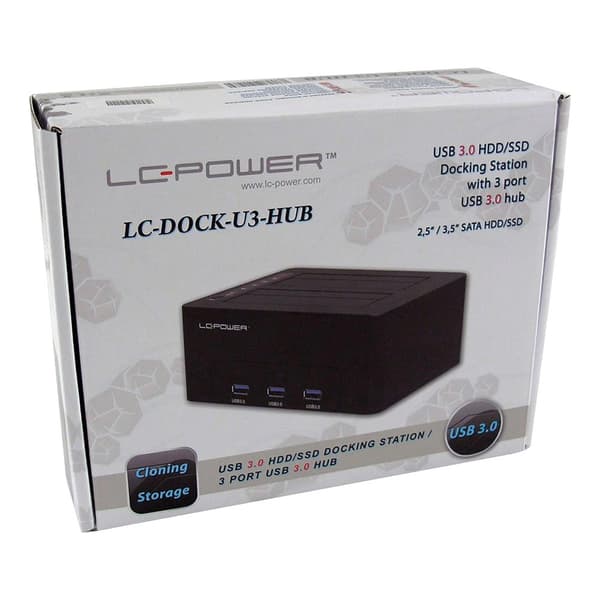 Lc Power Yhteysasema Lc-dock-u3-hub Musta