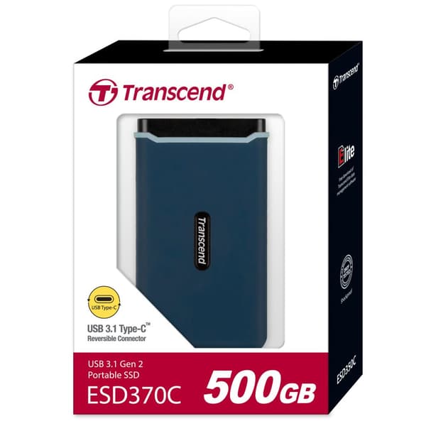 Bærbar SSD ESD370C USB-C 500 GB (R1050/W950)