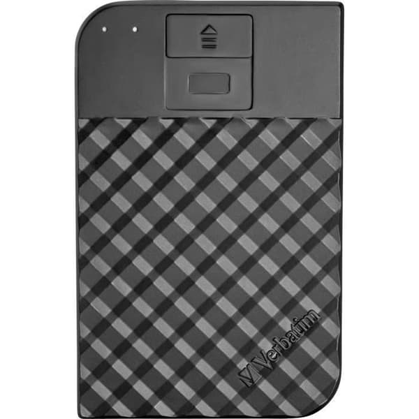 Verbatim 53650 Fingerprint Secure extern hårddisk - 1 TB - USB-C / micro USB - 256-bitars AES