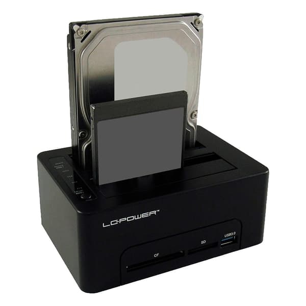 Lc Power Forbindelse Station Lc-dock-u3-cr Cf/sd Card R Sort