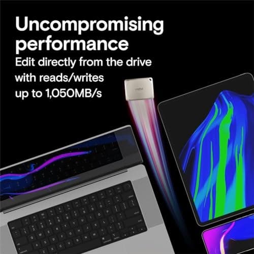 Crucial X9 Pro til Mac 4TB bærbar SSD USB 3.2 Gen2 (CT4000X9PROMACSSD9B)