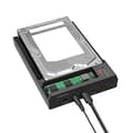 Miniatyrbillede 3 af 6: LogiLink QP0031 - USB 3.2 Gen 2 Quickport, til 2,5" eller 3,5" SATA HDD/SSD og M.2 NVMe SSD med klonfunktion uden pc, sort