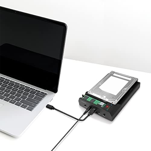 LogiLink QP0031 - USB 3.2 Gen 2 Quickport, til 2,5" eller 3,5" SATA HDD/SSD og M.2 NVMe SSD med klonfunktion uden pc, sort