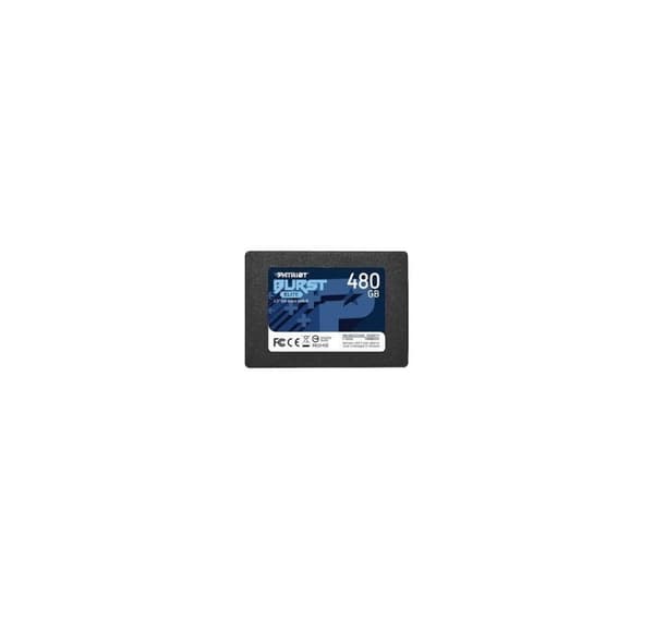SSD Patriot burst elite (480gb, sata 3.0, 3d nand, skrivhastighet 320 mbyte/sek, läshastighet 450 mbyte/sek, 2,5", tbw 200 tb)