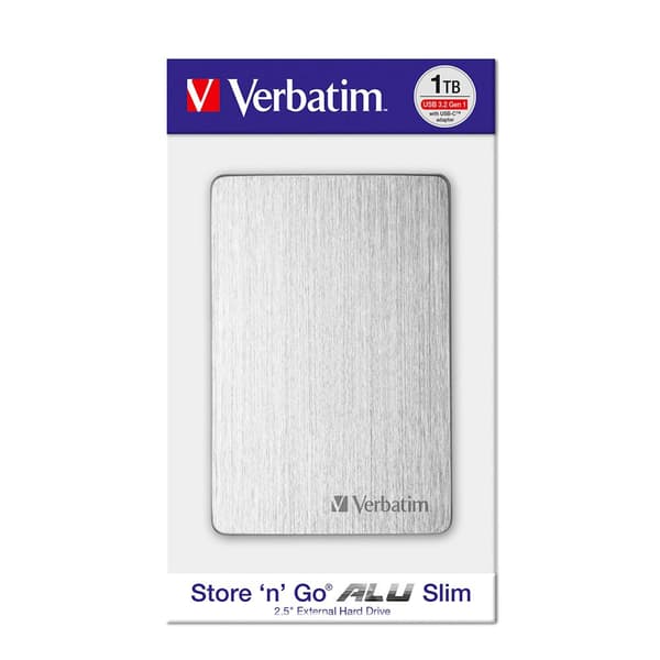 Verbatim Extern Hårddisk Hårddisk Store N Go 2.5 Alu Usb 3.2 1tb Silver