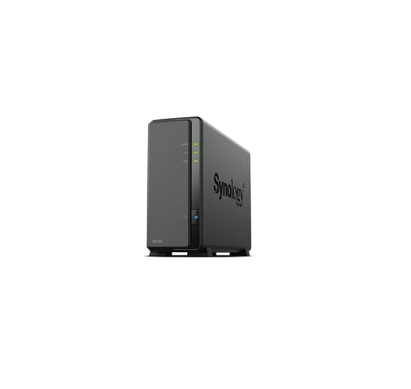 Nas lagringstorn 1bay/no hdd ds124, Synology Svart