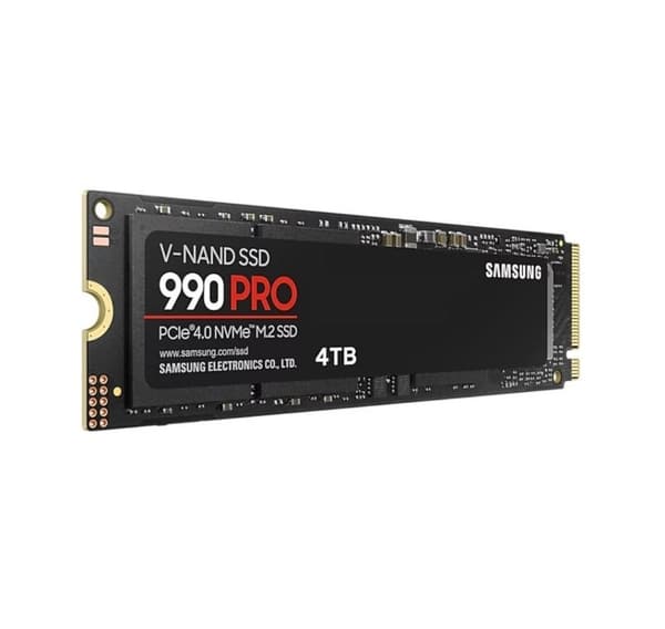 Ssd, Samsung, 990 pro (4tb, m.2, pcie gen4, nvme, tlc, kirjoitusnopeus 6900 mbytes/s, lukunopeus 7450 mbytes/s, 2,3mm)