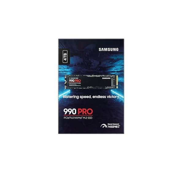 Ssd, Samsung, 990 pro (4tb, m.2, pcie gen4, nvme, tlc, kirjoitusnopeus 6900 mbytes/s, lukunopeus 7450 mbytes/s, 2,3mm)