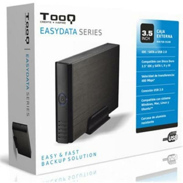 Ulkoinen laatikko TooQ TQE-3520B HD 3.5" IDE / SATA III USB 2.0 Musta 3,5"