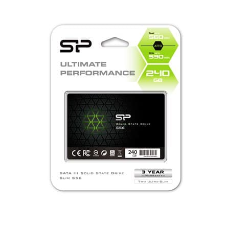 Silicon Power | S56 | 240 Gt | SSD-levyn muotokerroin 2,5" | SSD-liitäntä SATA | Lukunopeus 460 MB/s | Kirjoitusnopeus 450 MB/s