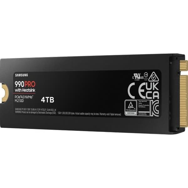 SAMSUNG Intern SSD 990 PRO med kylfläns 4 TB MZ-V9P4T0GW