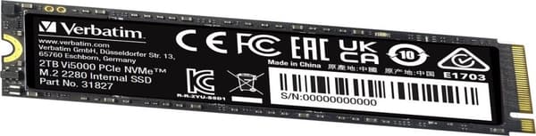 Verbatim Vi5000 2TB NVMe/PCIe M.2 SSD 2280 harddisk M.2 NVMe PCIe 4.0 x4 Detail 31827