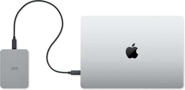 LaCie 2TB Mobile Drive Säker USB-C med räddning