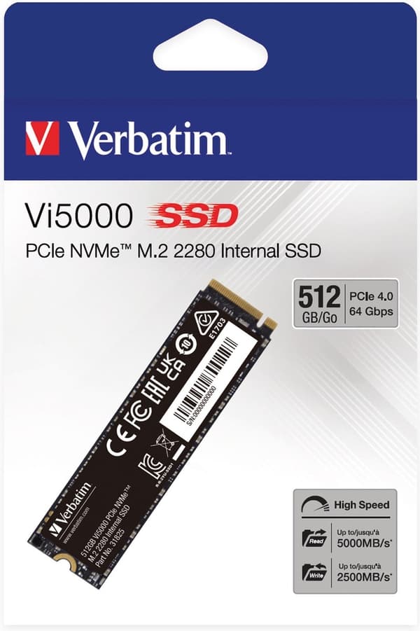 VI5000 PCIE4 NVME M.2 SSD 512GB