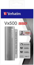 Miniatyrbillede 2 af 4: Verbatim Vx500 2TB Ekstern SSD-harddisk USB-C USB 3.2 (Gen 2) Grå 47454