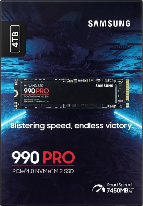 Samsung 990 PRO - Intern SSD - PCIe 4.0 - NVMe M.2 - 4TB