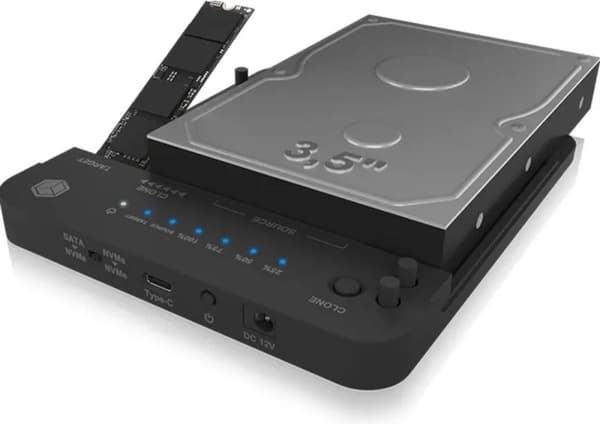 ICY BOX IB-2913MCL-C31 - Dockningsstation - USB 3.2 Gen 2 (3.1 Gen 2) Typ-C - Svart