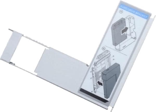 Dell 9W8C4 adapterbeslag til at placere 2,5" drev i 3,5" hot swap beslag