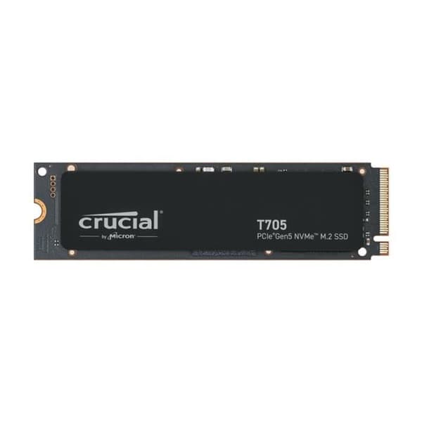 Intern spel-SSD - CRUCIAL - T705 SSD 4TB PCIe Gen5 NVMe M.2 (2024) - PCIe 3.0 och 4.0 bakåtkompatibilitet - CT4000T705SSD3