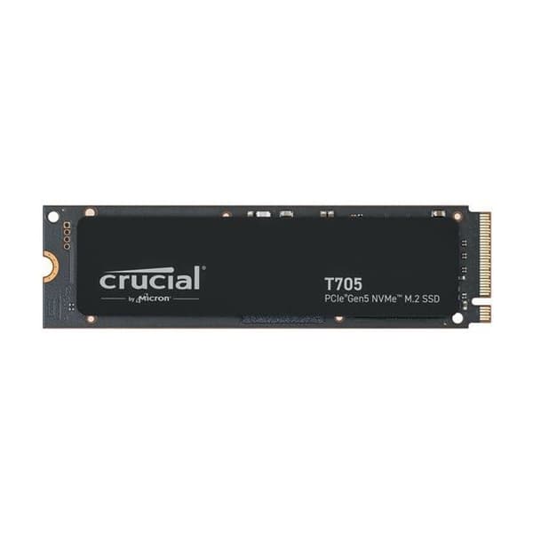 Intern spel-SSD - CRUCIAL - T705 SSD 4TB PCIe Gen5 NVMe M.2 (2024) - PCIe 3.0 och 4.0 bakåtkompatibilitet - CT4000T705SSD3