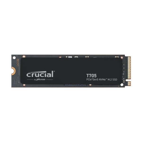Intern spel-SSD - CRUCIAL - T705 SSD 4TB PCIe Gen5 NVMe M.2 (2024) - PCIe 3.0 och 4.0 bakåtkompatibilitet - CT4000T705SSD3