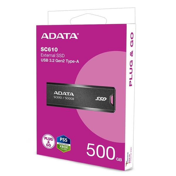 ADATA SC610 500 GB Svart