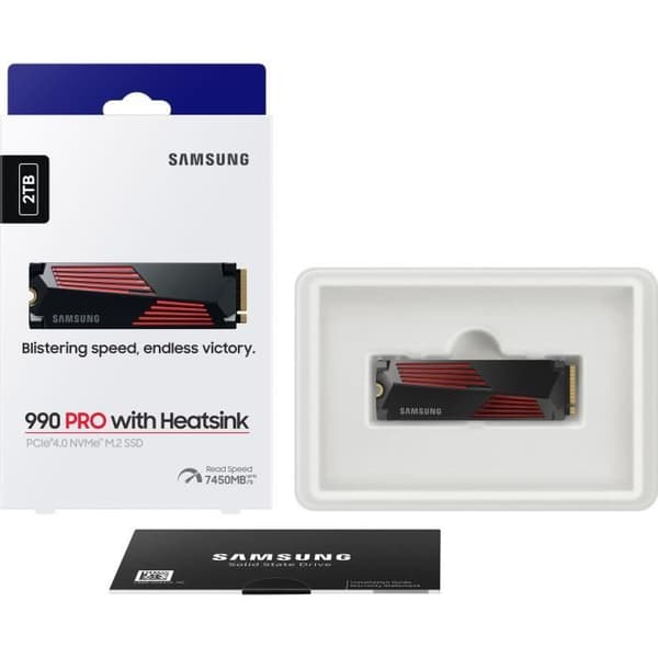 SAMSUNG Intern SSD 990 PRO med kylfläns 2 TB MZ-V9P2T0GW