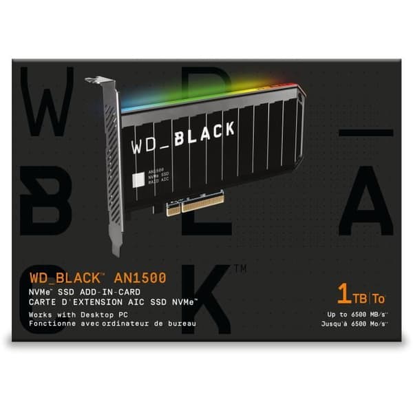 WD Black ™ - Intern SSD-enhet - AN1500 - 1TB - M.2 NVMe (WDS100T1X0L)
