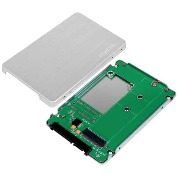 Extern SSD 2.5-kapsling för SATA M.2 NGFF - LOGILINK - AD0021 - Plug AND Play - Aluminium - 6 Gbps
