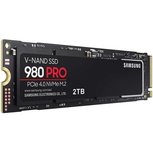 SAMSUNG - Intern SSD - 980 PRO - 2TB - M.2 NVMe (MZ-V8P2T0BW) - Intelligent termisk kontroll - PS5-kompatibel