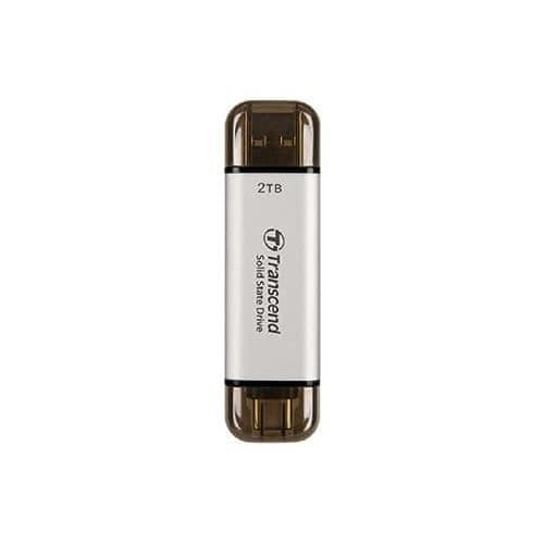 SSD Extern - Transcend - ESD310 - 2 To - USB 3.2 Gen 2x1 - Silver