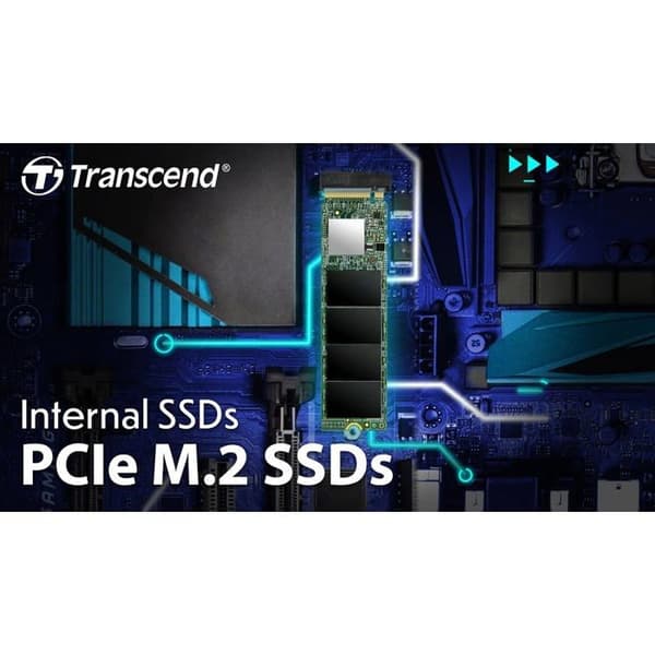 TRANSCEND MTE110S 2TB NVMe PCIe Gen3 x4 M.2 2280 intern Solid State Drive