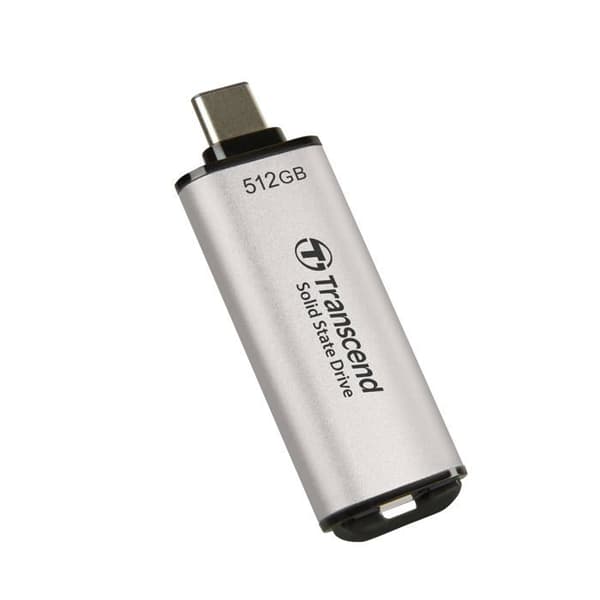Extern SSD - Transcend - ESD300S - 512 Go - USB 3.2 Gen 2x1 - silver färg