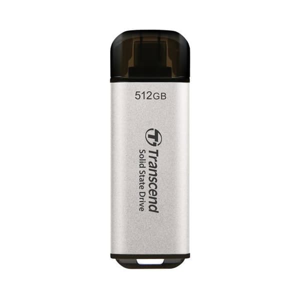 Extern SSD - Transcend - ESD300S - 512 Go - USB 3.2 Gen 2x1 - silver färg