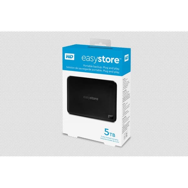 Extern hårddisk - Western Digital - Easy Store - 5 To - USB 3.0 - Svart