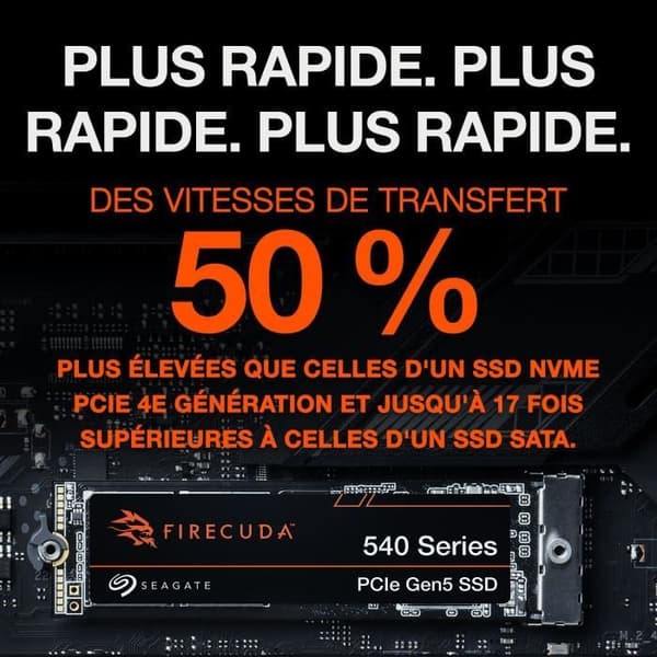 Intern SSD-enhet - SEAGATE - Firecuda 540 2TB - M.2 2280 Pcle 5:e generationen