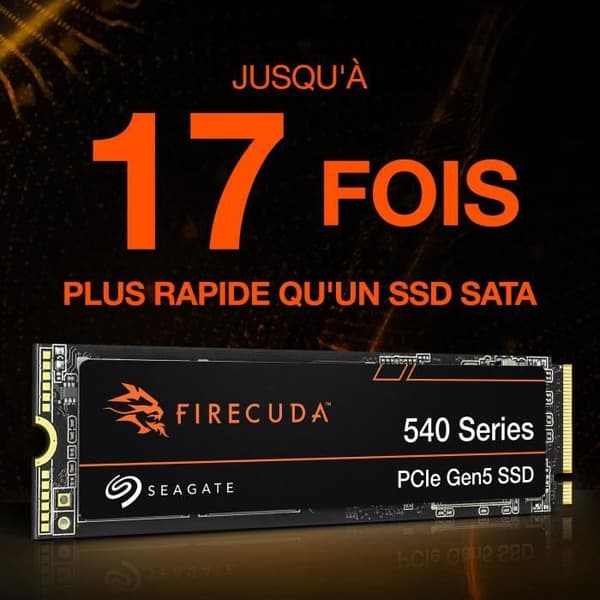 Intern SSD-enhet - SEAGATE - Firecuda 540 2TB - M.2 2280 Pcle 5:e generationen