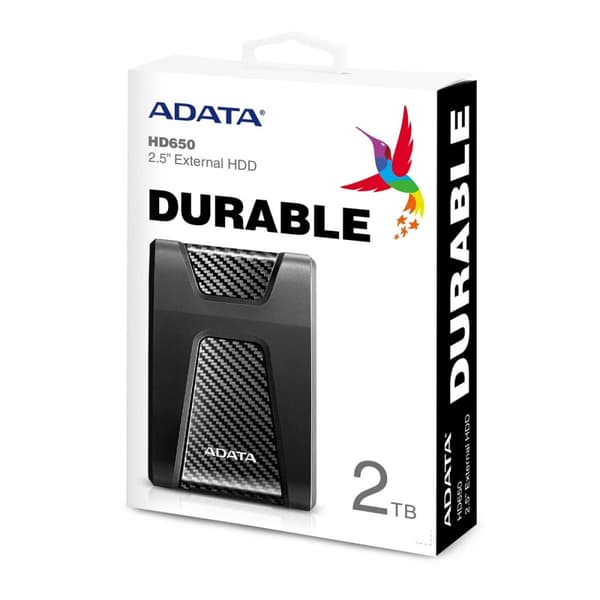 Extern Hårddisk Adata HD650 Svart 2 TB