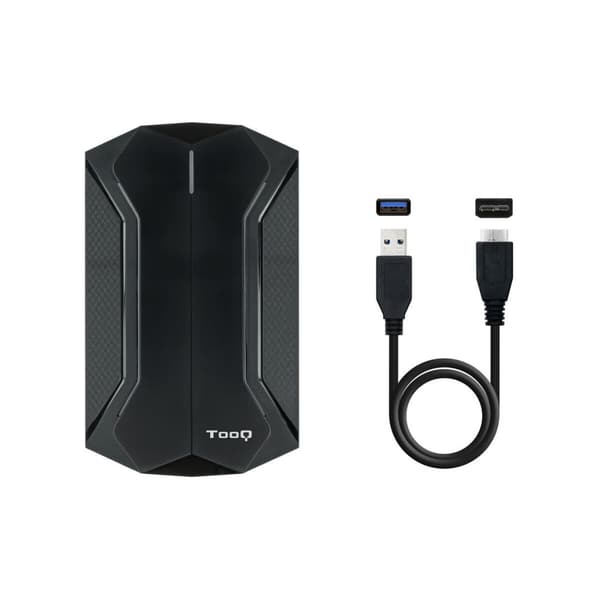 Hårddiskkabinett TooQ TQE-2599RGB Svart 2,5"