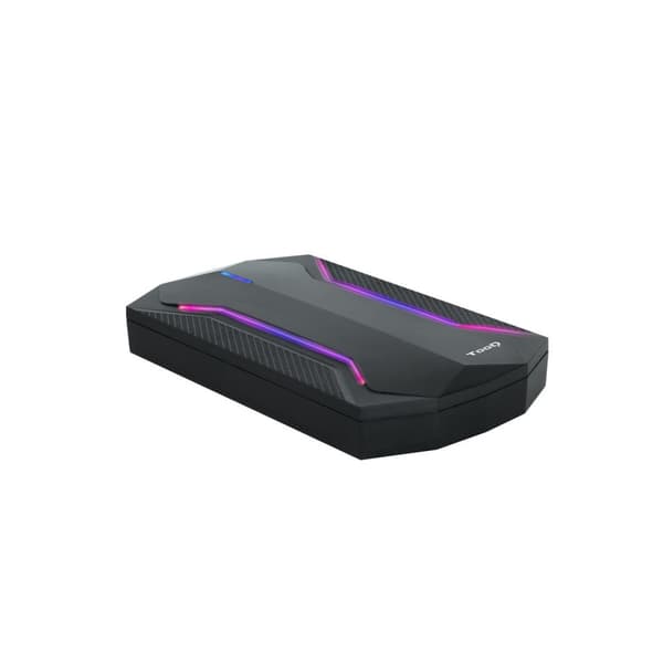 Hårddiskkabinett TooQ TQE-2599RGB Svart 2,5" Svart