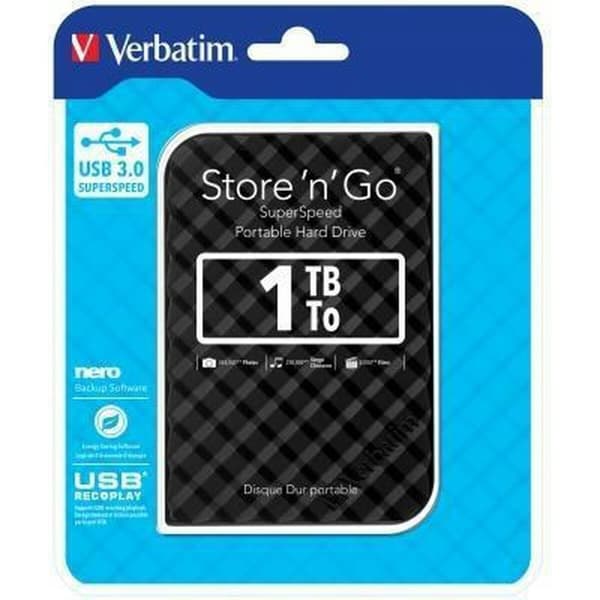 Ekstern harddisk Verbatim Store n Go 1 TB