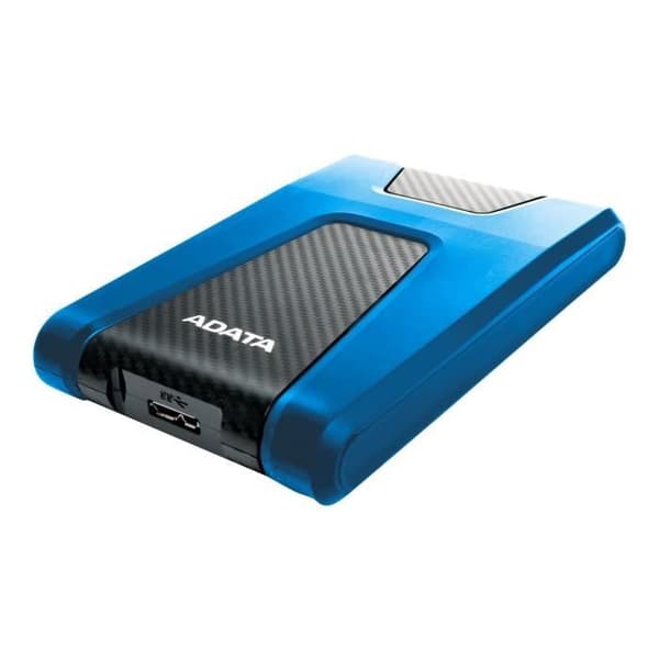 ADATA DashDrive Hållbar HD650 Portabel extern hårddisk - 2 TB - USB 3.1 - AES 256-bitars - Blå