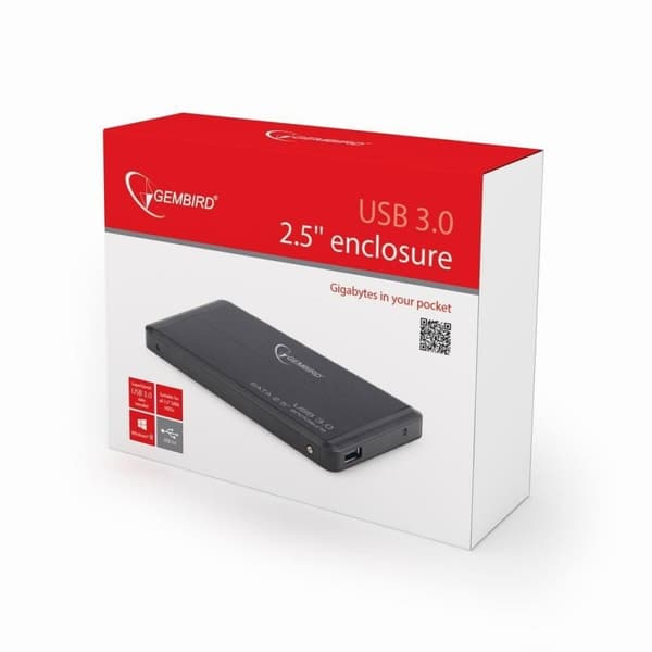 Hårddiskkabinett GEMBIRD EE2-U3S-2-S 2,5" Svart 2,5"