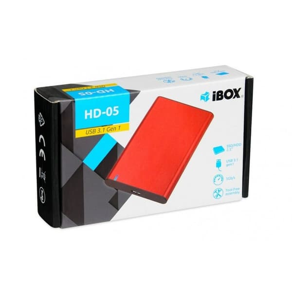 Externlåda Ibox HD-05 Röd 2,5"