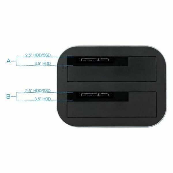 Dual Dockstation TooQ TQDS-805G 2.5"-3.5" HDD/SSD SATA USB 3.0