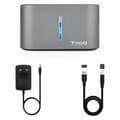 Miniatyrbild 7 av 11: Dual Dockstation TooQ TQDS-805G 2.5"-3.5" HDD/SSD SATA USB 3.0