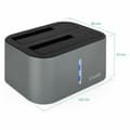 Miniatyrbild 8 av 11: Dual Dockstation TooQ TQDS-805G 2.5"-3.5" HDD/SSD SATA USB 3.0